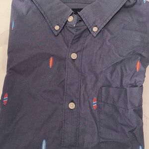 American Eagle Outfitters Navy Shirt with Surfboard Design